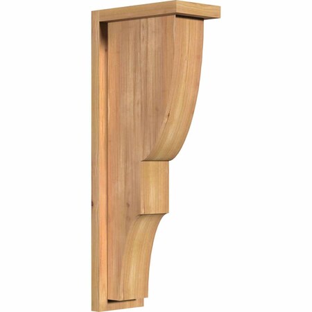 Ekena Millwork Ridgewood Smooth Corbel w/Backplate, Western Red Cedar, 5 1/2"W x 10"D x 26"H COR06X10X26RID01SWR